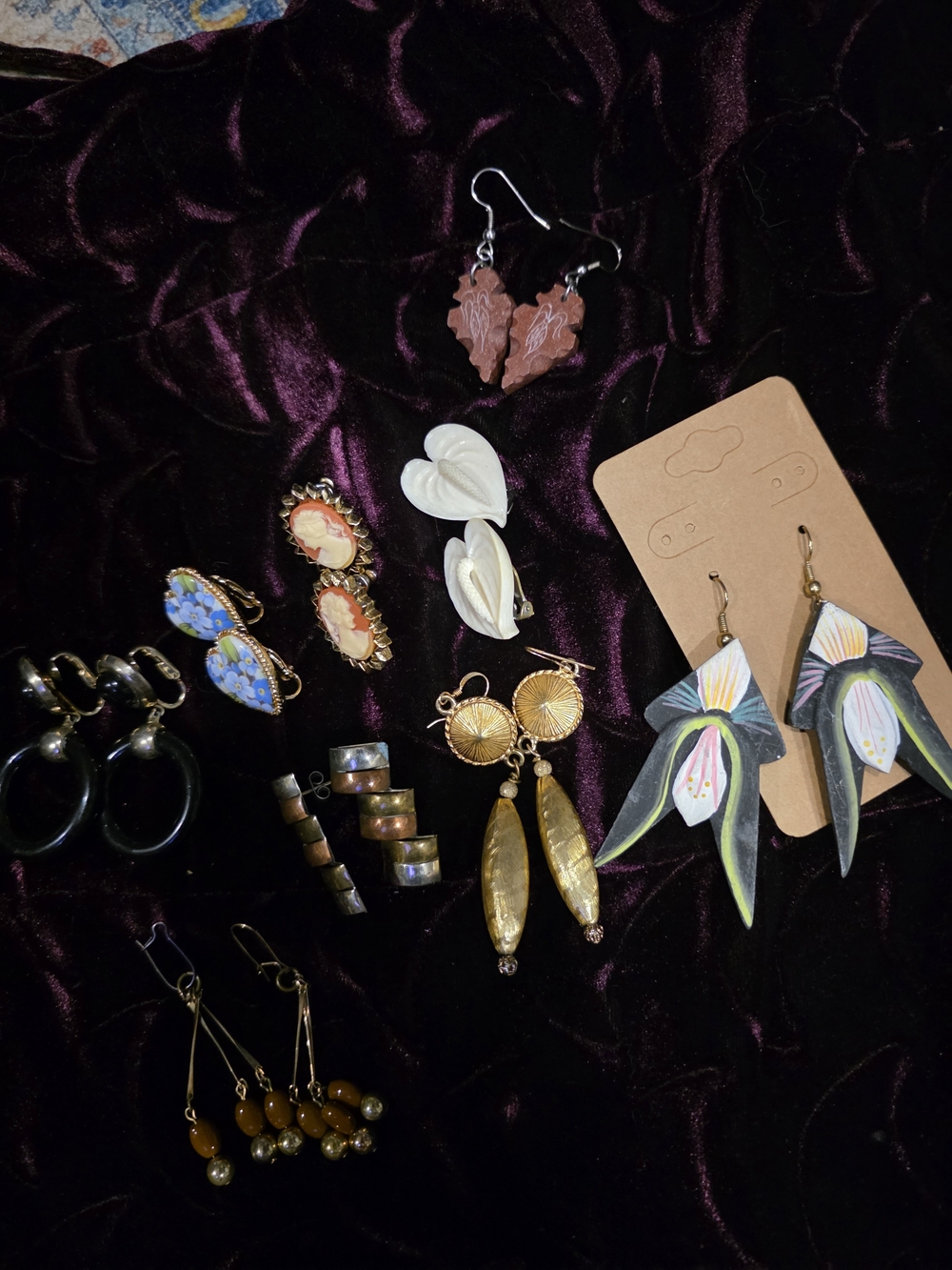 Vintage Group Of earrings 9 Pairs In Total